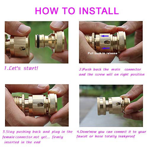 Garden Hose Quick Connect Leaking Easy Connect And Release Adapter