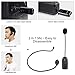 Zoweetek SHIDU UHF Wireless Microphone 2-in-1 Headworn and Handheld for Voice Amplifier, Speaker and Any AUX Audio Devices (SDMIC01)