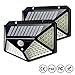 Solar Motion Sensor Lights Outdoor, IC ICLOVER New Upgraded 100 LED Waterproof Security Wall Night Light with 270° Wide Angle, 3 Optional Modes for Garden,Patio Yard,Fence,Deck Garage,Porch -2 Pack