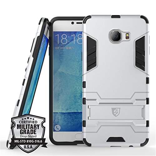 Capa para Galacy C7, SKUDO Defender [Dual Layer][Anti Impacto][Military Grade], Samsung Galacy C7 (C7000) - Prata