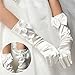 DreamHigh Kids Stretch Satin Long Finger Dress Gloves for Girl Children Party