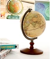 Amazon Com Vintage 5 Inch Diameter Brown World Globe Antique Decorative Desktop Globe Rotating Earth Geography Globe Wooden Base Educational Globe Wedding School Children Gift Brown With Wood Base Office Products