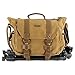 SLR Camera Bag Evecase Large Canvas Messenger SLR/DSLR Camera Shoulder Bag with Rain Cover for Digital Cameras, Laptops and Other Accessories - Brown