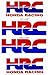 HRC Die-cut & Honda Racing Label Red/blue Decal Sticker Set 4 Pieces