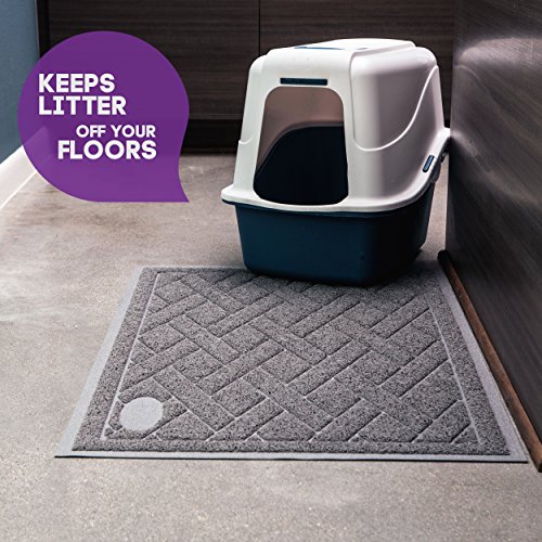 Pawkin Cat Litter Mat, Patented Design with Litter Lock Mesh, Extra