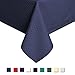 Eforcurtain Heavy Weight Classic Waffle Microfiber Table Cover Rectangle Tablecloth Stain Resistant/Spill-Proof/Waterproof, Blue, 60-inch by 84-inch
