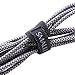 SMALLElectric 100 PCS Reusable Fastening Cable Ties, Microfiber Cloth 6-Inch Hook and Loop Cord Ties,Pack of 100 Nylon Cable Straps Black