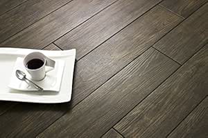 Para Suelo imitación de madera Nogal porcelanato 15 x 90 cm Baldosas de