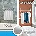 Stock Your Home Retractable Clothes Rack - Wall Mounted Folding Clothes Hanger Drying Rack for Laundry Room Closet Storage Organization, Aluminum, Easy Installation, 2 Racks with Rod (White)