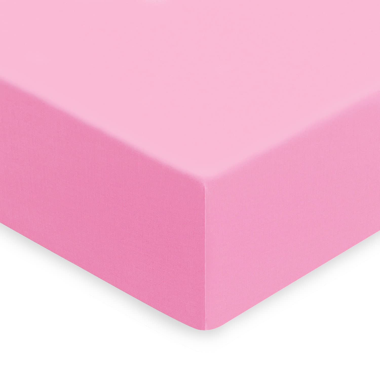 Extra Deep Fitted Sheets 16"/40CM Deep Bedsheets 16 Colours. (King, Pink) — image 1