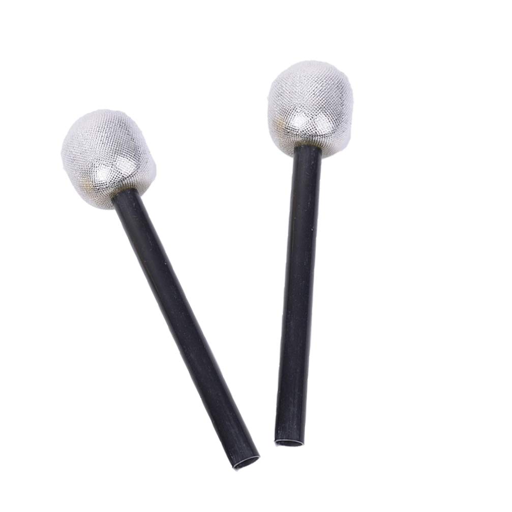 Artibetter 6Pcs Fake Microphone Decorative Glitter Pretend Toy Plastic Mics for Party Favors Decoration (Silver)