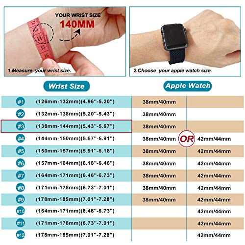 wrist apple watch series 40mm size