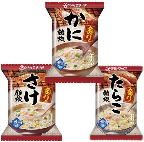 Amanofuzu freeze dry roasted porridge three each of the four meals 12 meals set [with a freeze-dried green onions 5g]
