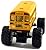 12 pcs in Box: 5" Die Cast Monster Wheel School Bus, Pull Back Action (Yellow)