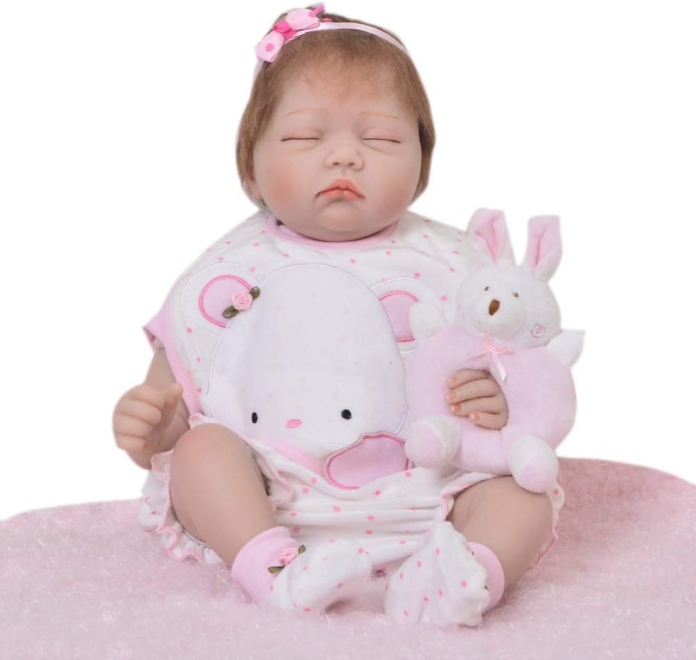 Prezzo NACHEN Bambole Neonate rinate Realizzazione Crescita Partners Realistica Simulazione ad Occhio Chiuso Bambolina Piccola da 55 cm,color1,55cm Offerte