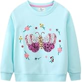 FUNMETA Toddler Baby Girls Cotton Sweater, Long Sleeve Crewneck Sweatshirt Pullover Kids Warm Clothing for Fall Winter