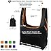 EcoJeannie 1 PK Ripstop Nylon Foldable Reusable Bag, Grocery Shopping Bag with Built-in Pouch, RB0005 (Black)