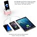 Simpeak Aluminum 4 Port USB Charger Stand for Apple Watch 1/2/3 [Nightstand Mode], with Phone Holder Charger Stand for iWatch, iPhone 5/6/7/8/X and other Smartphone,iPad - Rose Gold