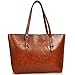 Tote Bag for Women, Vegan Leather Handbags with Large Capacity,Concise Shoulder Bag by YAAMUU (4.brown)