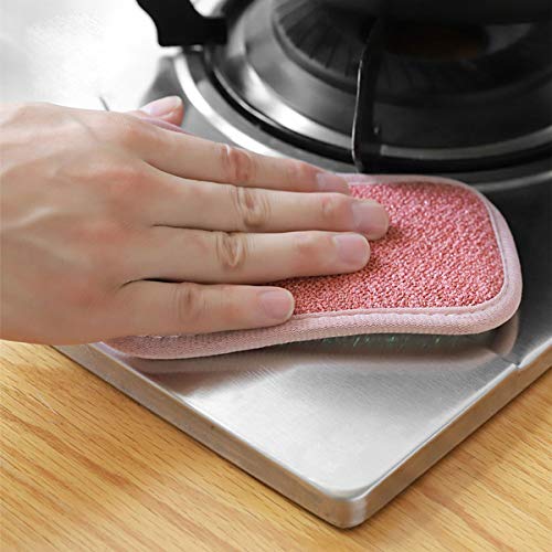 Keuken Schuren Pads,Antibacteriële Dubbelzijdige schrobben Sponzen Scourer Schotel Pannen Potten Kookgerei Scrubber 3… - Afbeelding 7