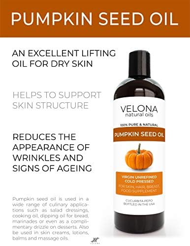 100 Organic Pumpkin Seed Oil By Velona All Natural For Hair Body And Skin Care Unrefined Cold Pressed Size 8 Oz Buy Online At Best Price In Uae Amazon Ae