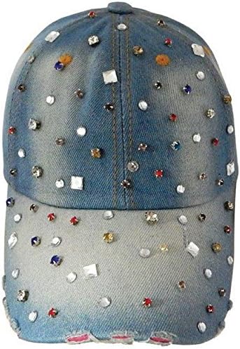 Alabama Girl Multi Colored Denim Stone Baseball Cap