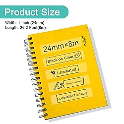 NineLeaf 2 Pack Compatible for Brother P-Touch TZ