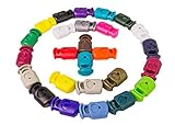 Cord Lock Clamp by FMS Ravenox | Toggle Stop Slider for Paracord, Bungee Cord, Accessory Cordage, Drawstrings | Single Hole Heavy Duty Industrial Plastic (Multiple Colors)