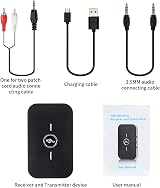 JSTH Bluetooth 5.0 Transmitter Receiver 2-in-1 3.5mm AUX RCA Audio Adapter view 7