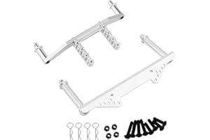 RZXYLRC Metal Alloy Front & Rear Body Mounts Body Posts for Traxxas Slash 2WD Rustler Stampede VXL 1/10 RC 2WD Car Upgrade Parts (Silver)