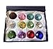 SunRise Crystal Clear Diamond Jewel Paperweight Birthstone Box Set (12pcs), 40mm Crystal