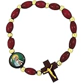 Needzo Virgin Mary Madonna Stretch Rosary Bracelet, 7 Inches
