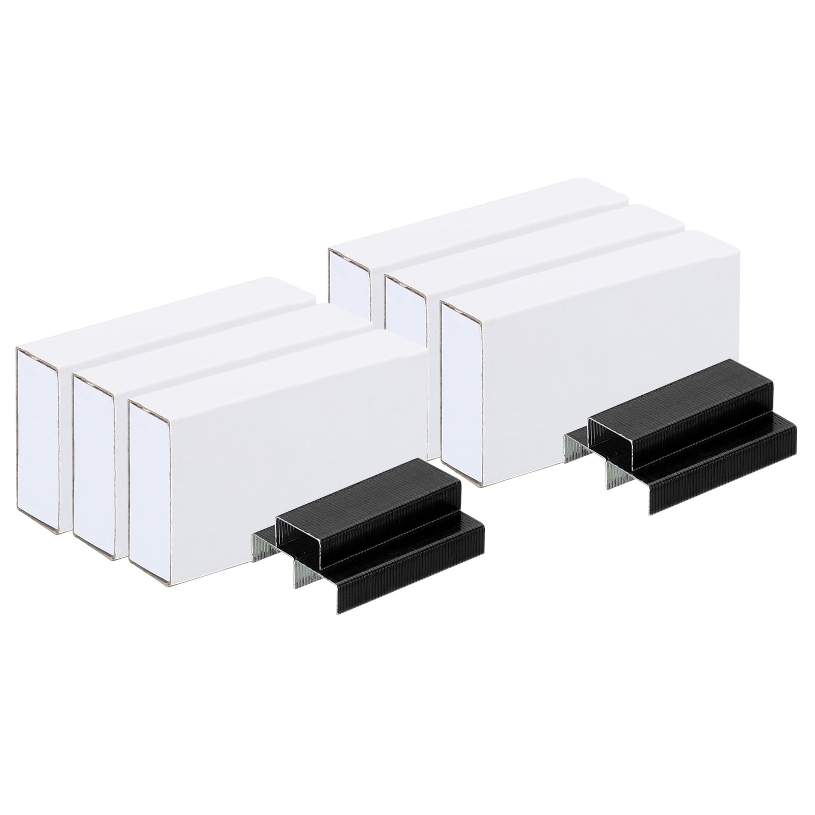 PATIKIL Staples for Stapler, 6 Pack(1000Pcs Staples Per Pack) #10 Mini 3/16 Inch Length Staples Jam Free for Home Office Supplies, Black