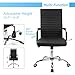 Furmax Ribbed Office Chair High Back PU Leather Executive Conference Chair (79p0 black)