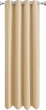Aspire Homeware Cream Blackout Curtain 66x84 Inch Eyelet Panel Thermal
