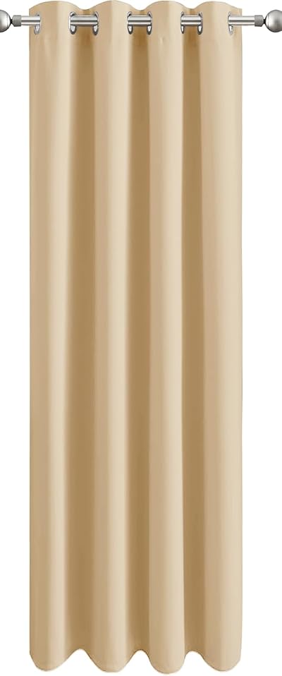 Aspire Homeware Cream Blackout Curtain 66x84 Inch Eyelet Panel Thermal