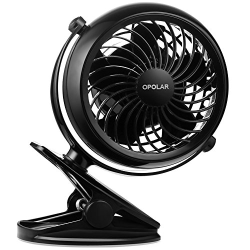 OPOLAR Stroller Fan, USB or Battery Operated Desk Mini Personal Fan, 1