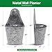 Sorbus Metal Wall Pocket Planter - Half Round Galvanized Decor - Wall Flower Holders Hanging Planters, Vintage Rustic Farmhouse Style