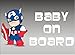 CAPTAIN AMERICA Baby on Board, decal, vinyl, sticker, graphic