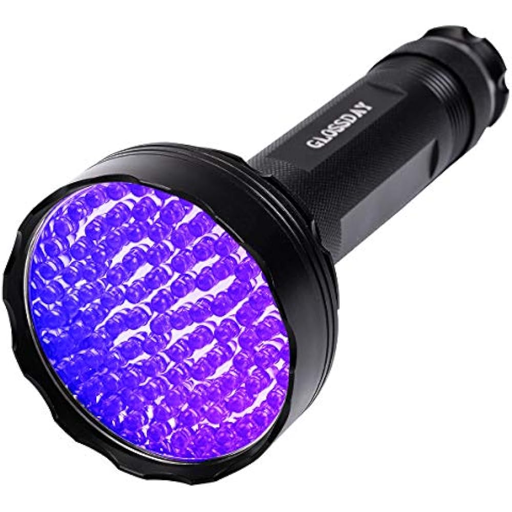 UV Blacklight Flashlight, 100 LED Flashlights, Super Bright Ultraviolet