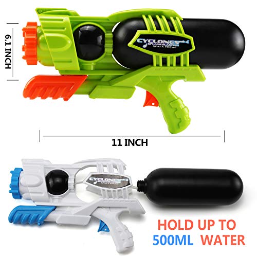 2 Pack Super Water Gun(No Leaking), Shoot Up to 40 Ft, High Capacity Water Soaker Blaster Squirt Toy for Swimming Pool Party Sand Beach Game Outdoor Summer Fight Activity for Child Kid boy and Girl