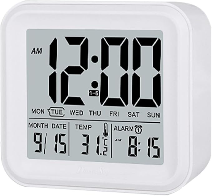 DreamSky Digital Alarm Clock With 3 Set Alarms And Nightlight, Day/Date