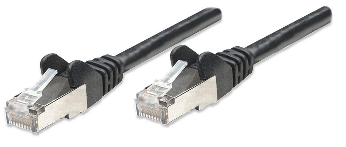 Intellinet Network Patch Cable, Cat5e, 10m, Black, CCA, SF/UTP, PVC, RJ45, Gold Plated Contacts, Snagless, Booted, Polybag