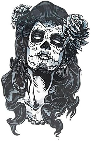 Sugarskull Temporary Tattoo Body Art 5 x 8"