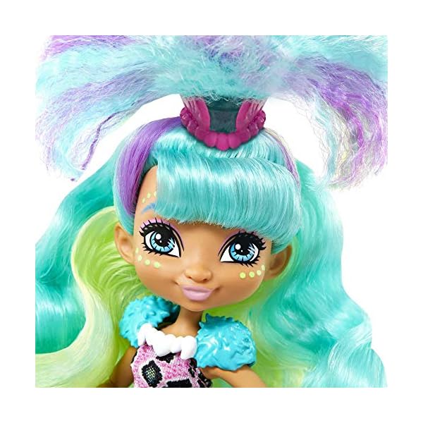 Cave-Club-Rockelle-Tyrasaurus-Doll-Figure Cave Club Rockelle Doll and Tyrasaurus Dinosaur Pal Playset with Accessories, Gift for 4 Year Olds and up