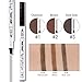 Ethradia Tattoo Eyebrow Pen With Four Tips Brow Pen Long-lasting Waterproof Liquid Eyebrow Pencil Brow Gel for Eyes Makeup (Gray)