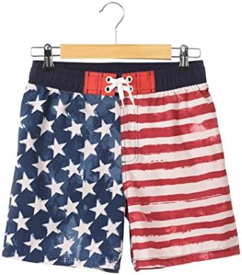 La Redoute Collections Big Boys USA Flag Print Swimshorts, 10-16 Years Red Size 12 Years - 59 in.