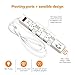 Urbo Power Strip with 6 Rotating AC Sockets + 2 USB Ports with 1080 J Surge Energy Rating, Grounded and Protected by Safety Features for Work Stations, Homes, and More (UL Certified)