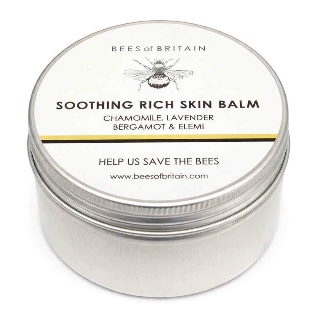 BEES of BRITAIN Soothing Rich Skin Balm – 100% Natural Waterless Repair Salve – Multi-Purpose Barrier Cream with Beeswax, Calendula & Chamomile – Intensive Care for Dry & Sensitive Skin 100ml