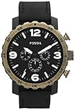 Fossil Men's JR1357 Nate Chronograph Black Leather Watch